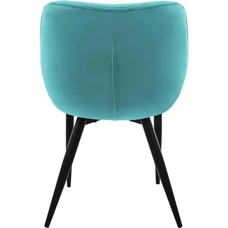 ML-DESIGN Stuhl Esszimmerstuhl mit Rückenlehnen und Armlehnen aus Samt mit Metallbeine (4 St), Ergonomischer Sessel Blau Wohnzimmerstuhl Polsterstuhl – Bild 7