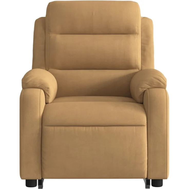 vidaXL Massagesessel mit Aufstehhilfe Braun Samt 3205111 – Bild 7