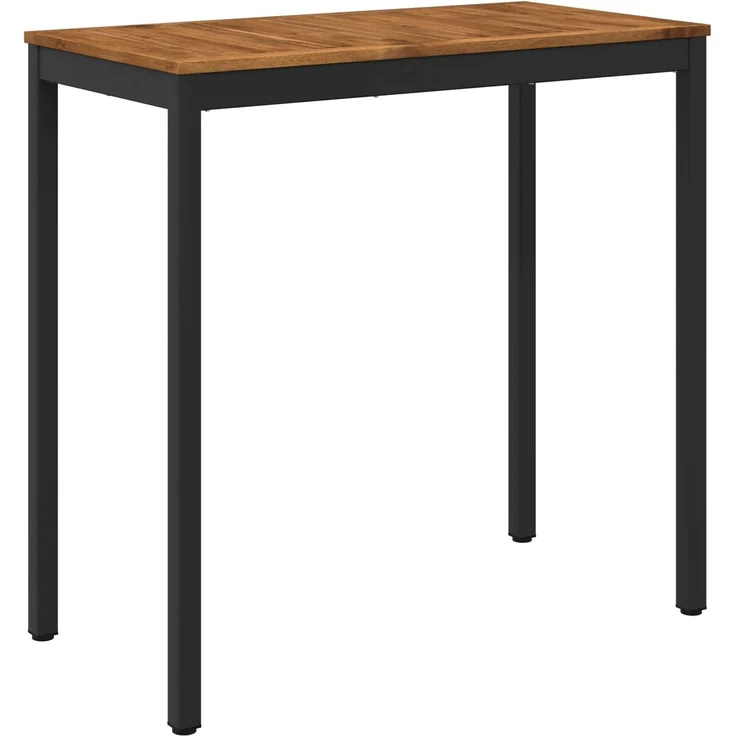 vidaXL Gartenbar-Tisch Natürlich und Schwarz 108,5 x 55 x 105 cm 901340 – Bild 1