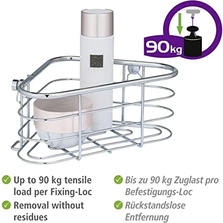 Wenko Eckablage Trestina Edelstahl – Bild 6