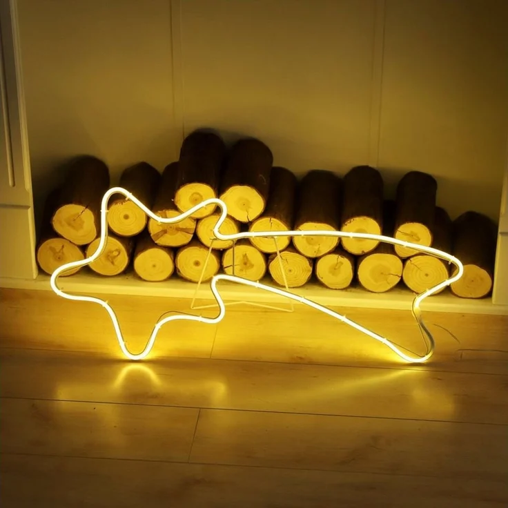 Salcar LED-Lichterkette 300er LED Neonlicht Stern 50-90cm Außen Sternschnuppe Weihnachtslicht, Ø50cm Fenster LED Lichterkette Garten Weihnachtsdeko Warmweiß – Bild 2