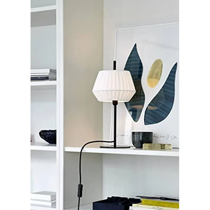 Nordlux Dicte Tischleuchte E14, moderne Schreibtischlampe in Weiß – Bild 2