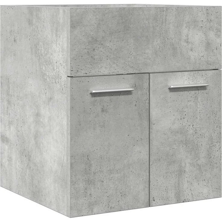 Waschbeckenschrank, Badschrank Betongrau 41x38,5x46 cm Holzwerkstoff de7414 – Bild 1