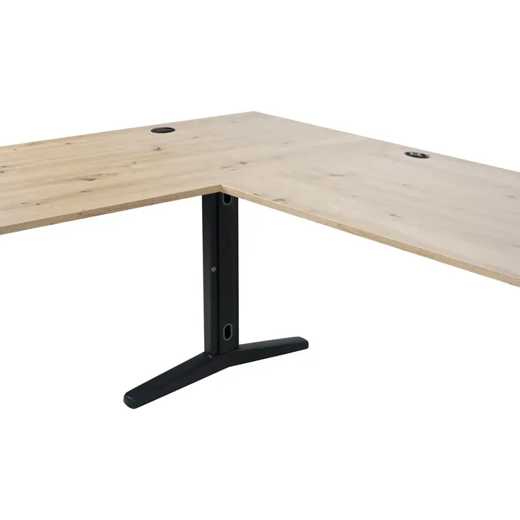 SyberDesk Gaming Eckschreibtisch V2 LED, 197 x 132 cm, RGB Gaming Tisch L-Form, USB-HUB, Kabelmanagement, Artisan-Eiche, (Rechts-Eichenstil) – Bild 6