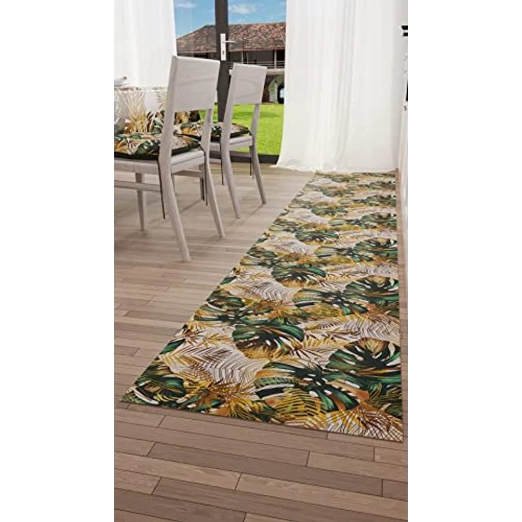 PETTI Artigiani Italiani - Teppich für Küche, rutschfest und waschbar, 52 x 440 cm, Design Tropical 04, 100% Made in Italy – Bild 4