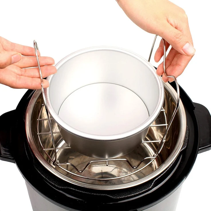 1 Stück – Edelstahl-Dampfeinsatz mit Silikongriffen, passend für 6/8 QT Instant Pot (19,8×13,5 cm) – Bild 4