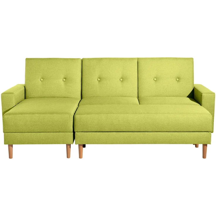 Funktionssofa mit Hocker Kattie Flachgewebe apfel – Bild 3