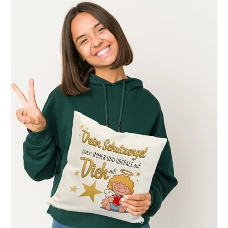 speecheese Dekokissen Schutzengel Kissen mit Spruch – Bild 2