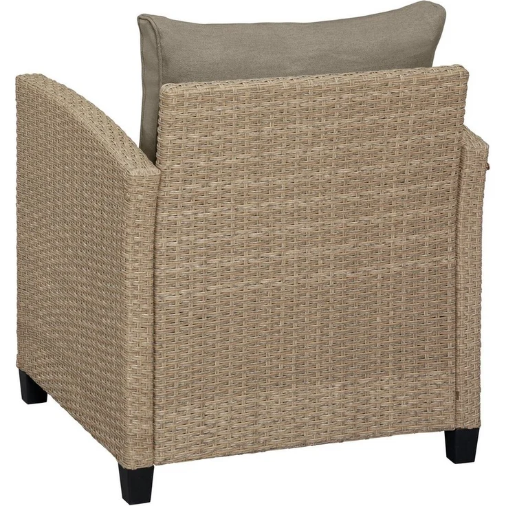 KONIFERA Gartenlounge-Set Amsterdam, (Set, 16-tlg, 1x 3er Sofa, 1x 2 Sessel, 2x Hocker, 1xTisch 144,5x74x67cm,Polyrattan), Stahl, Ablagefläche unter dem Tisch, Loungeset – Bild 3