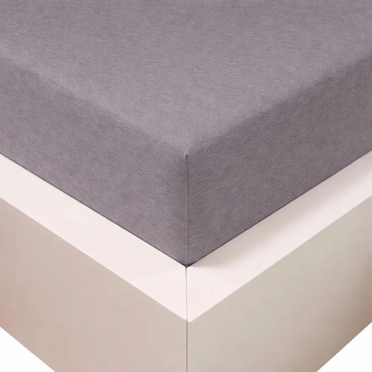 Traumschloss Premium Plus Edel-Jersey Spannbettlaken grau 180-200x200-220
