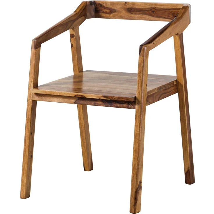 Stuhl Sheesham 45x51x76 braun lackiert ANCONA #100 – Bild 1