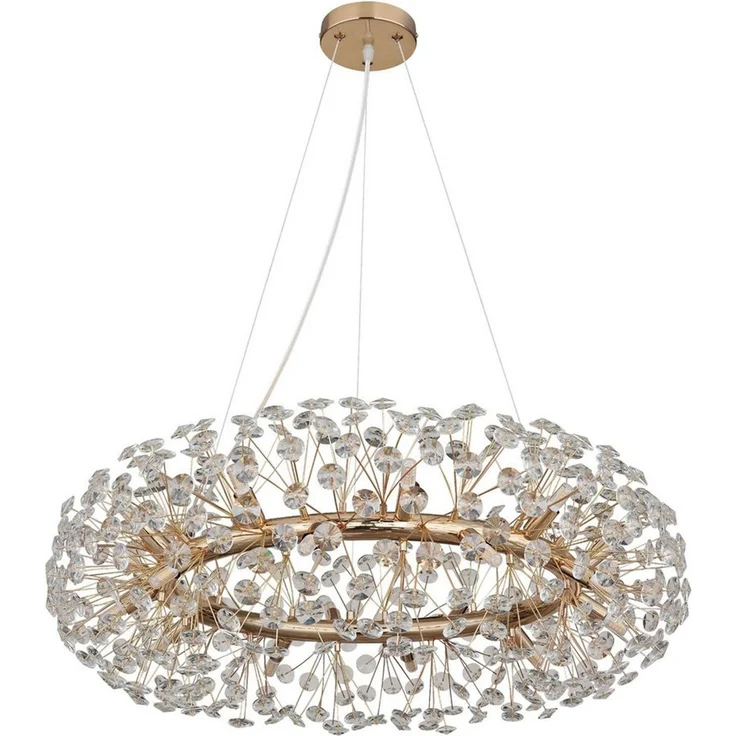 GLOBO LIGHTING Kronleuchter GLOBO Lighting Kronleuchter KATRINA DH 80x150 cm gold Luster Krone, Warmweiß – Bild 1