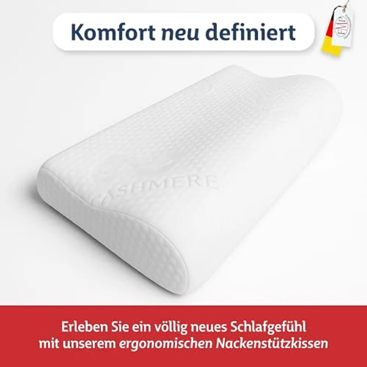 FMP Matratzenmanufaktur Kopfstützkissen FMP Visco ErgoKissen, Nackenstützkissen, Nackenkissen, ergonomisch geformtes Nackenstützkissen, Nackenkissen – Bild 5