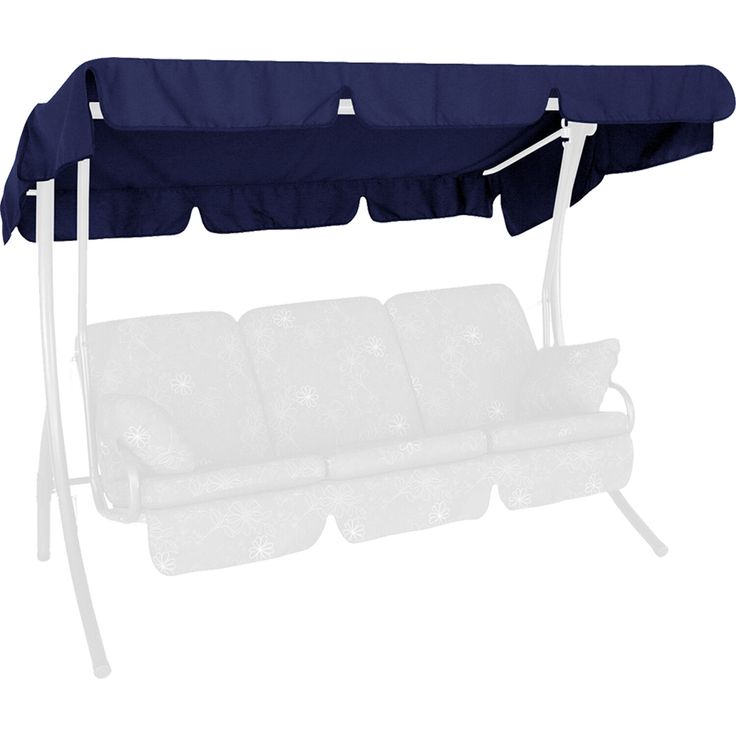 Angerer Freizeitmöbel Sonnendach für 3-Sitzer Hollywoodschaukel, wasser- und schmutzabweisend, waschbar, blau, 210 x 145 cm