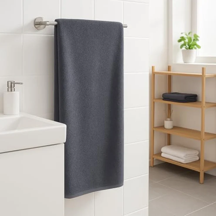 Betz Badetücher 2 Stück Badetuch groß XXL Saunatücher Strandtuch Dresden 100x200 cm, 100% Baumwolle (Set, 2-St), Farbe anthrazit – Bild 6