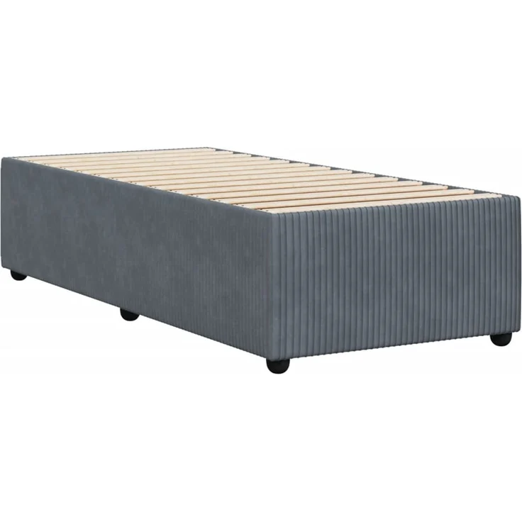 vidaXL Bettgestell ohne Matratze Dunkelgrau 100x200 cm Samt 3284989 – Bild 6