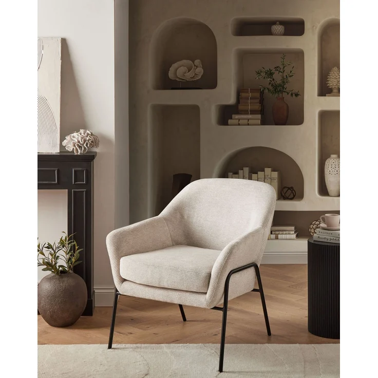 Sessel VEDDIGE Stoff Hellbeige – Bild 3