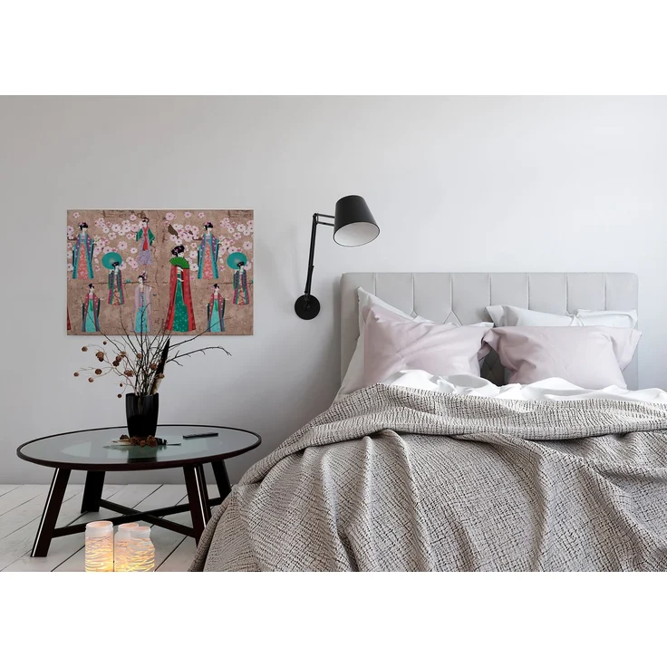 Leinwandbild Menschen Braun Rot Grün 90x60 DD120403 Keilrahmen Wandbild Leinwand – Bild 3