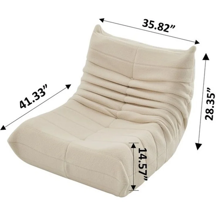 STILVORA Sitzsack Relaxsessel Indoor-Lazy Sofa Einzelsofa mit Hochelastischer Schwamm – Bild 4