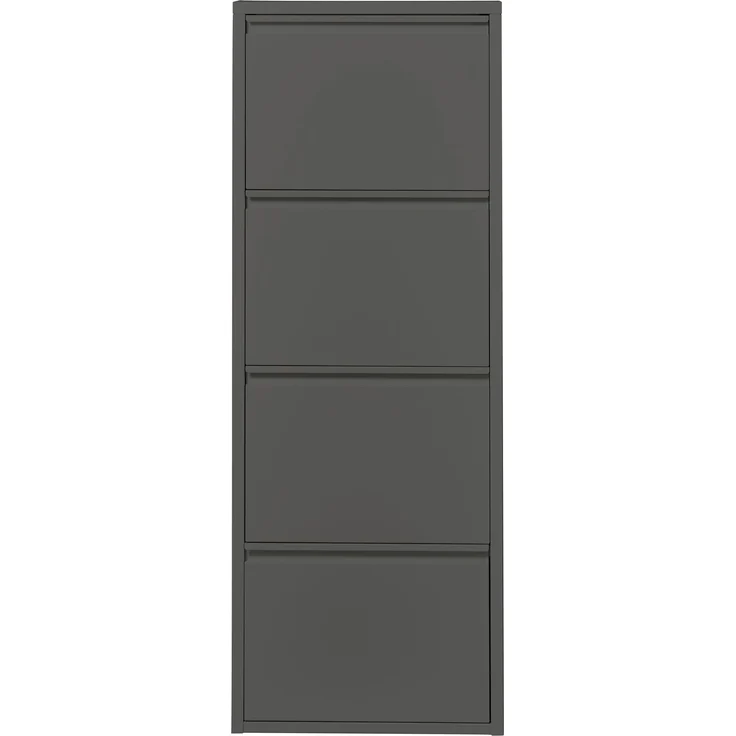 Schuhkipper >Bert< 4 Klappen, 8 paar Schuhe, in anthrazit, Metall - 51x137x16cm (BxHxT) – Bild 7