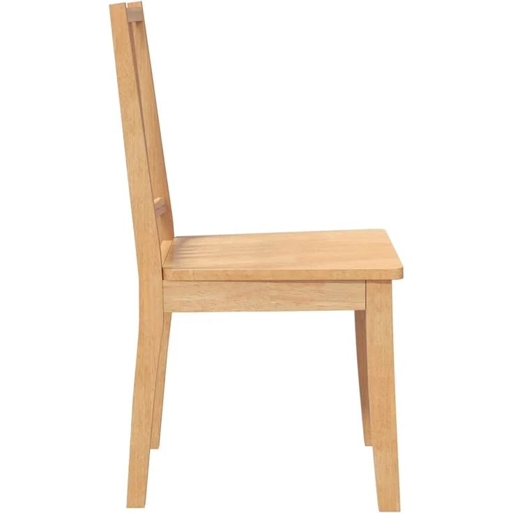 vidaXL Esszimmerstühle 2 Stk. Natur Massivholz Gummibaum 4102398 – Bild 5