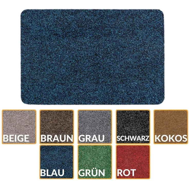 ANRO Fußmatte Türvorleger Schmutzfangmatte POET, eckig, Höhe: 5 mm, Kräuselig Größe 45x75cm – Bild 1
