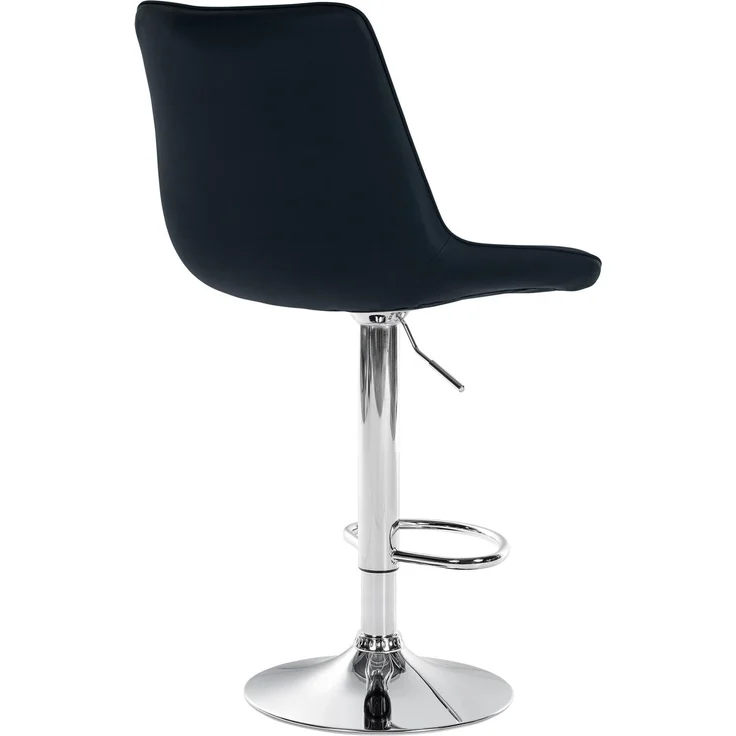 DELUKE® Barhocker 2er Set RIO - Schwarz, Kunstleder, Chrom Barhocker mit Lehne Barstuhl Tresenhocker Tresenstuhl Kneipenhocker Kneipenstuhl – Bild 5
