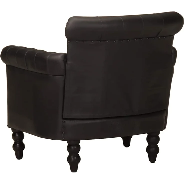 Sessel wohnzimmer, Relaxsessel, Fernsehsessel Schwarz Echtes Ziegenleder – Bild 5