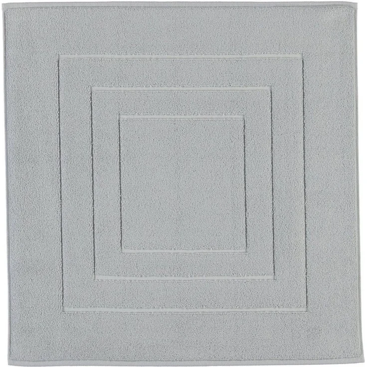 Vossen Badematte Feeling, Höhe 10 mm, beidseitig nutzbar, fußbodenheizungsgeeignet, Baumwolle, quadratisch, Badteppich, Uni-Farben, mit Bordüre, Hoch-Tief Effekt, reine Baumwolle – Bild 1
