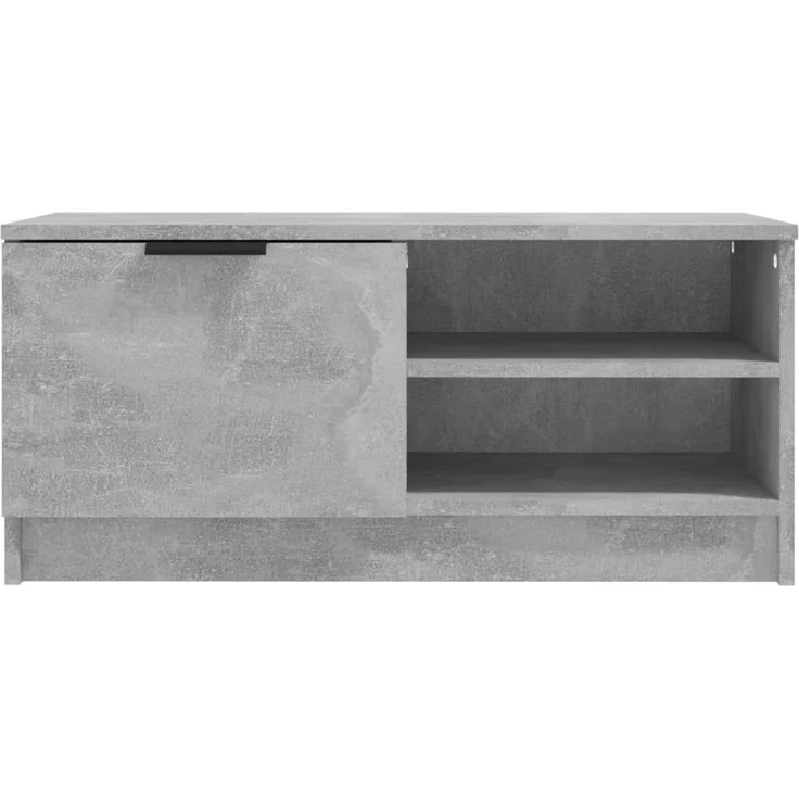 2 pcs TV-Schrank, Lowboard Betongrau 80x35x36,5 cm Holzwerkstoff – Bild 5