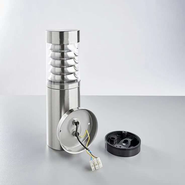 Heitronic 36886 LED Außenwandleuchte Saturn Edelstahl ohne Lichtquelle E27 – Bild 2