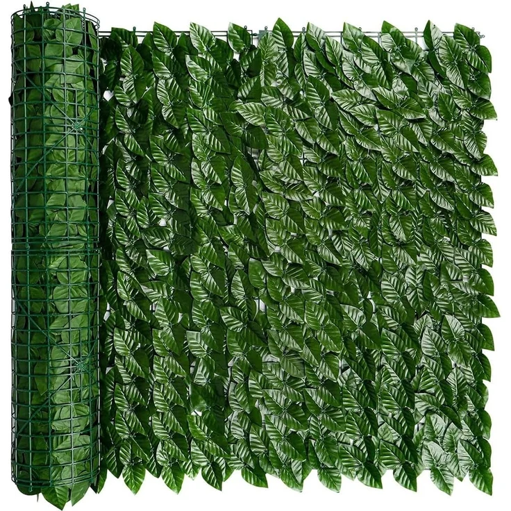 Bakaji Künstliche Hecke Sichtschutz Efeu - 300x100 cm - Kunsthecke in Blätteroptik für Garten, Terrasse, Balkon - Sichtschutz für den Garten - zur Befestigung an Zaun oder Geländer – Bild 4