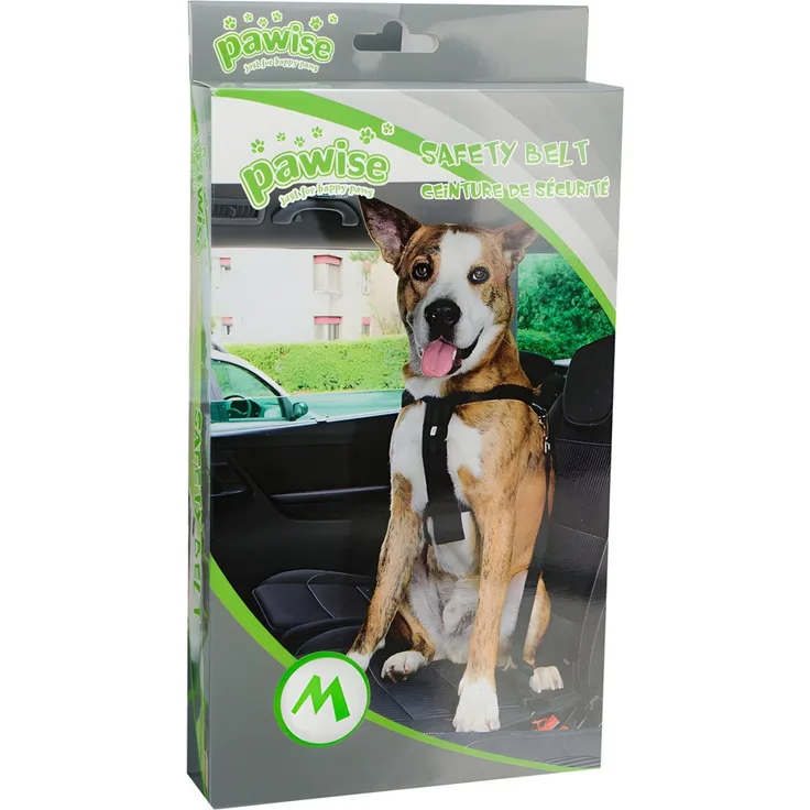 Pawise Hunde Sicherheitsgurt, Größe: M, schwarz