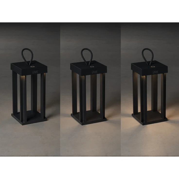 KONSTSMIDE 7819-750 USB Laterne Cannes schwarz 42cm dimmbar – Bild 6