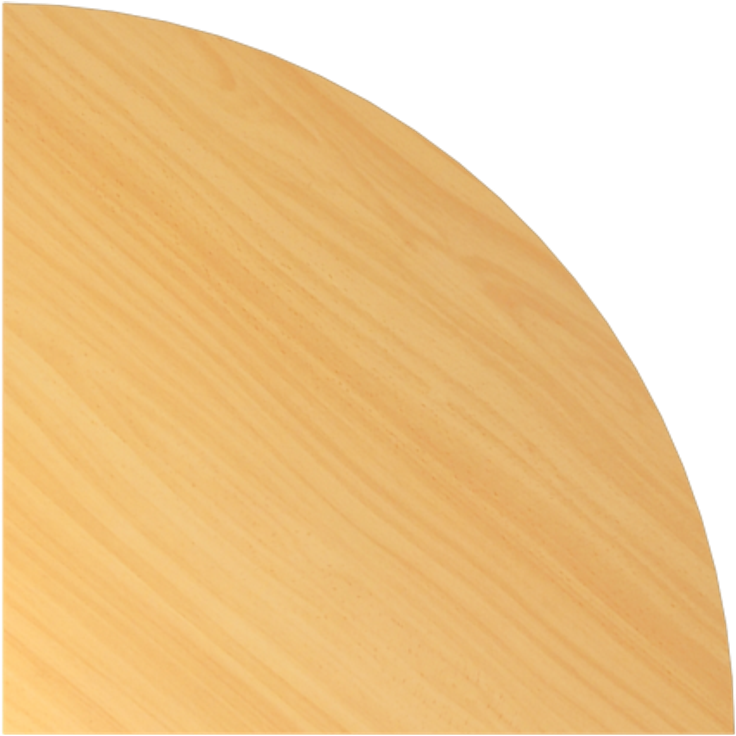 Verkettungswinkel Viertelkreis LE91 80x80cm Buche