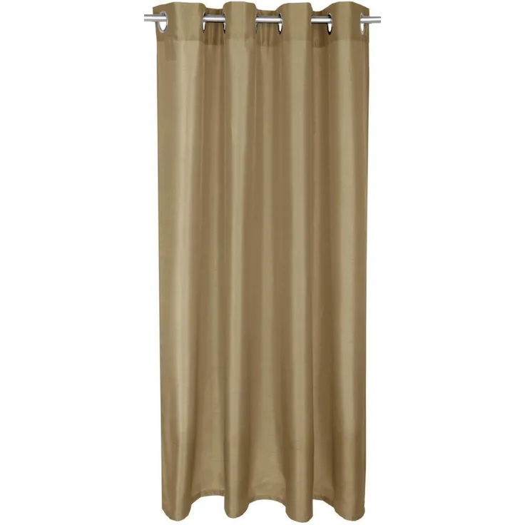 Gardine Blickdicht mit Ösen ( Taupe dunkel ) in 140x145cm ( Breite x Höhe )