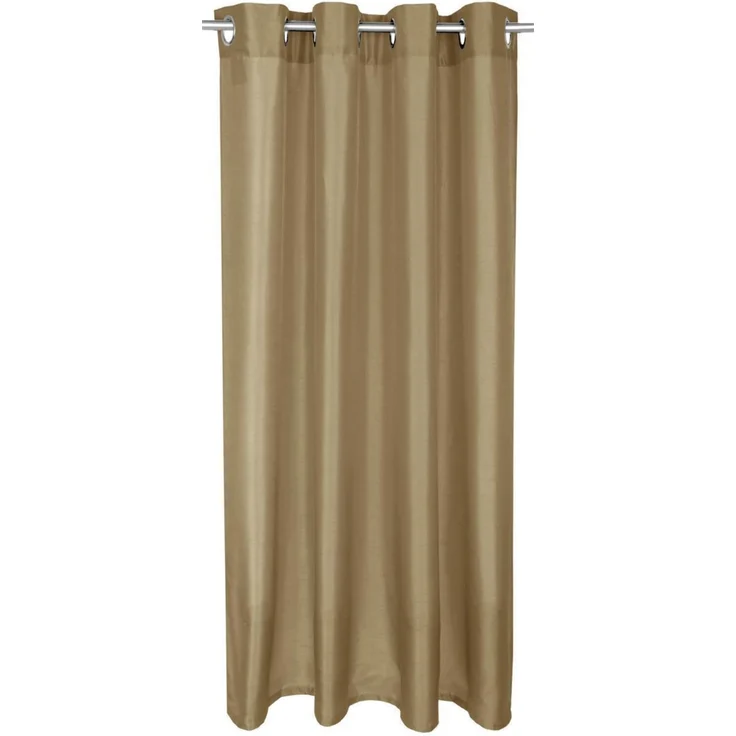 Gardine Blickdicht mit Ösen ( Taupe dunkel ) in 140x145cm ( Breite x Höhe ) – Bild 1