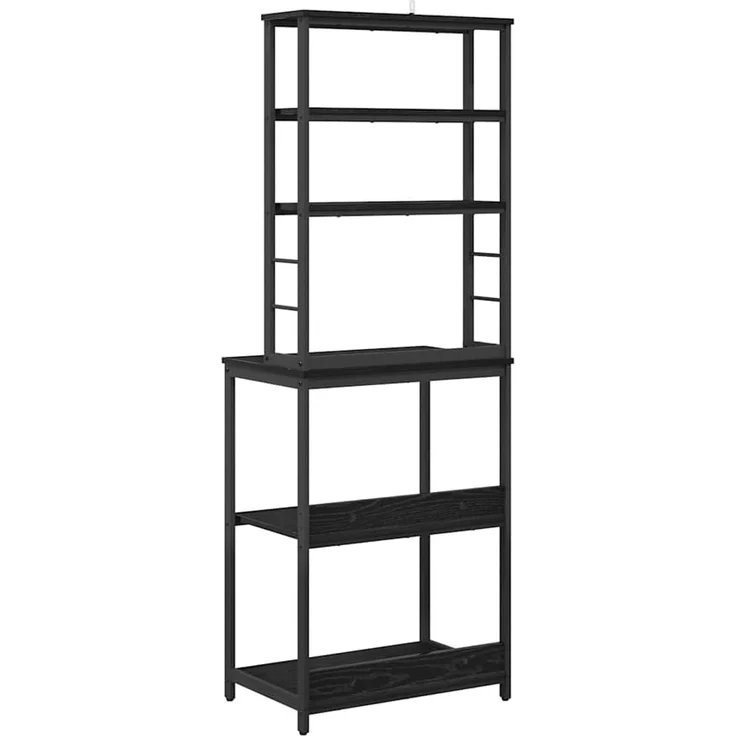 vidaXL Küchenregal Schwarz Eichen-Optik 60 x 40 x 168 cm Holzwerkstoff 883880 – Bild 7