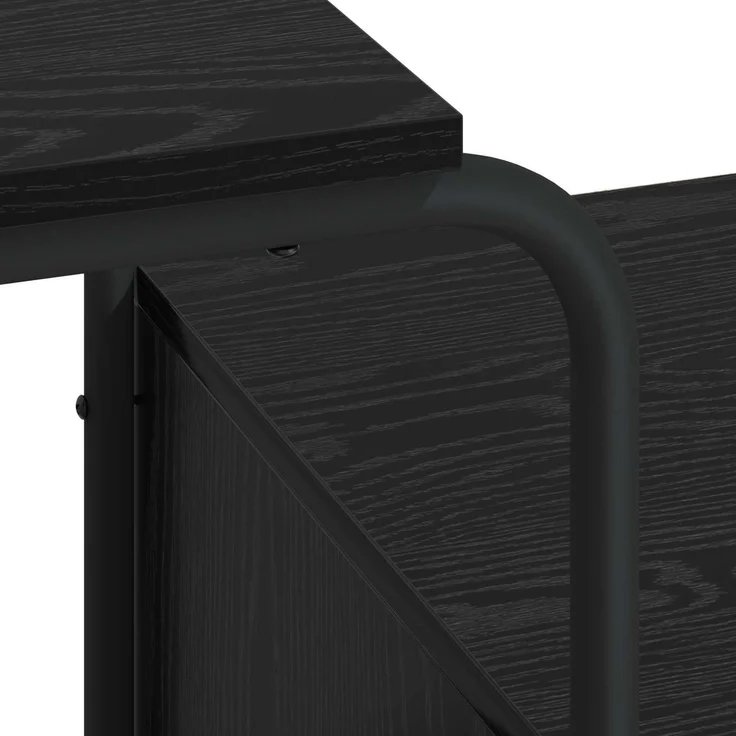 vidaXL Schreibtisch mit Stauraum Schwarz Eichen-Optik 8008044 – Bild 7
