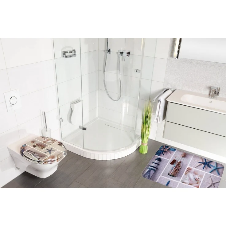 Sanilo Badematte Meeresbrise, rutschhemmend, waschbar, schnelltrocknend, Polyester, rechteckig, sehr weich, hochwertig & modern, 50 x 80 cm oder 70 x 110 cm – Bild 2