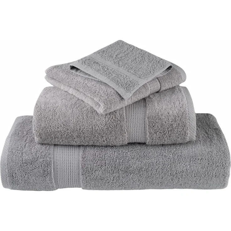 vidaXL Premium-Waschtücher SOLUND 2 Stk. Grau 30x30 cm 600 g/m² 137299 – Bild 4