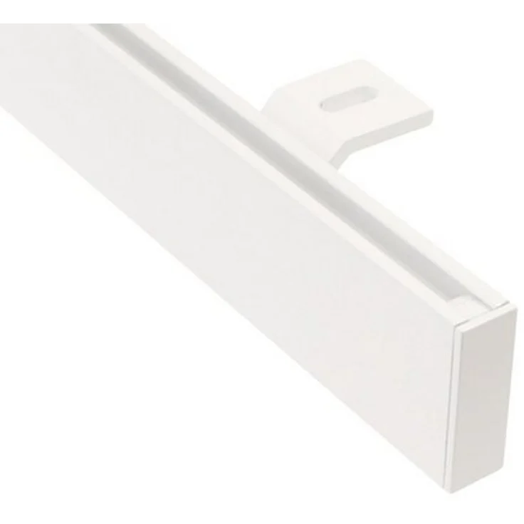 iso-design Gardinenstange Gardinenschiene Unischiene eckig zur Deckenmontage, 1-läufig, Fixmaß, mit Bohren, Aluminium – Bild 4