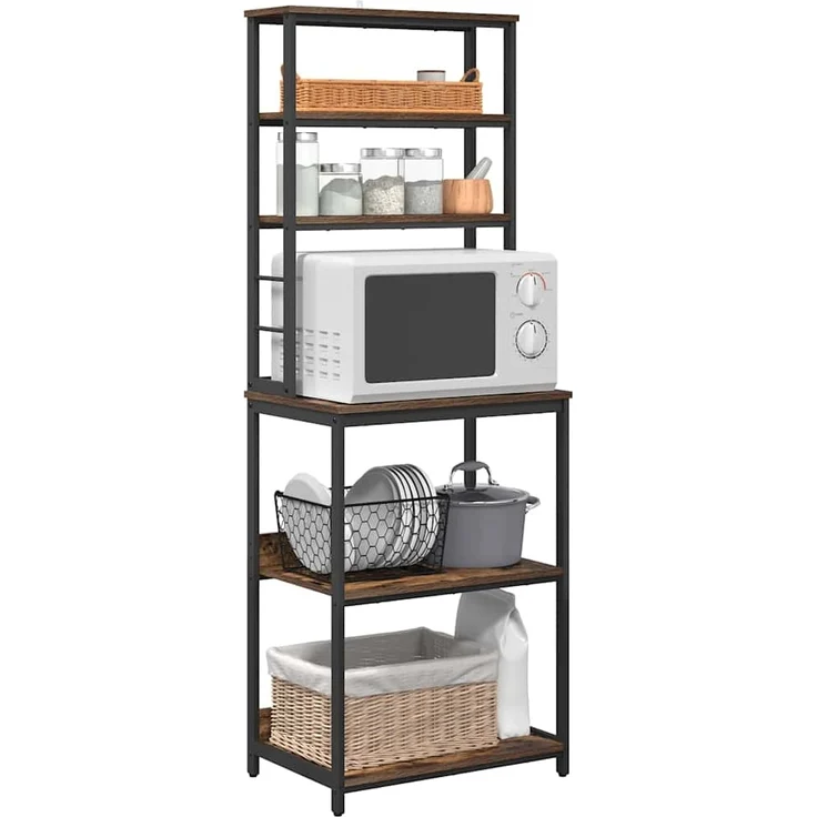 vidaXL Küchenregal Geräucherte Eiche 60 x 40 x 168 cm Holzwerkstoff 883882 – Bild 2