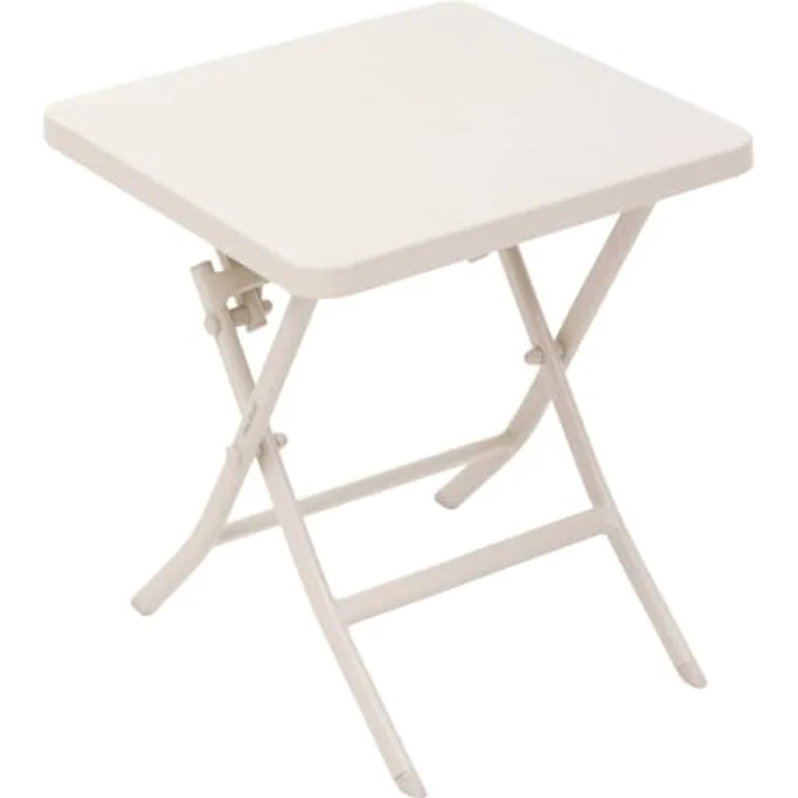 XXXL Klappbarer Gartentisch Greensboro, Beige, Metall, 40x45x40 cm, platzsparend und vielseitig einsetzbar