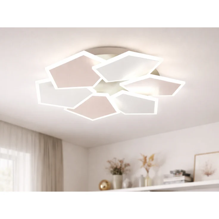 LED Deckenleuchte ZAYA mit Fernbedienung & 3 Lichtfarben, Grau Coffee Ø 50,5cm – Bild 1