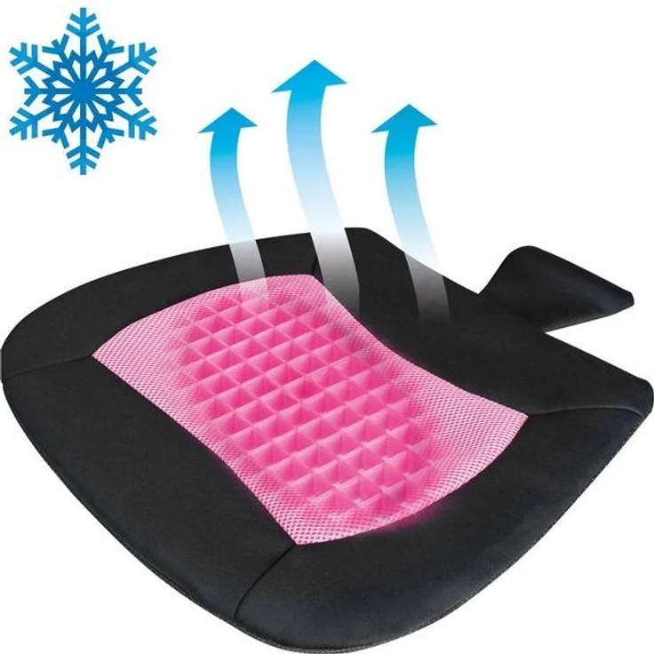 WALSER Reisekissen Sitzkissen Cool Touch schwarz-pink, 1 Stück, 1-tlg. – Bild 4