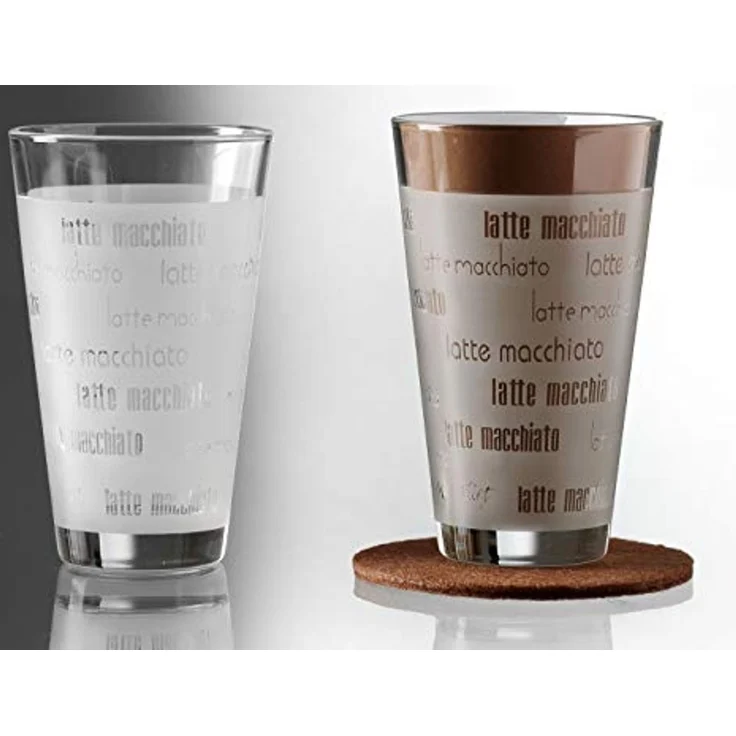 Ritzenhoff & Breker Latte-Macchiato-Glas Chicco, Glas, Schrift-Dekor, 4-teilig – Bild 6