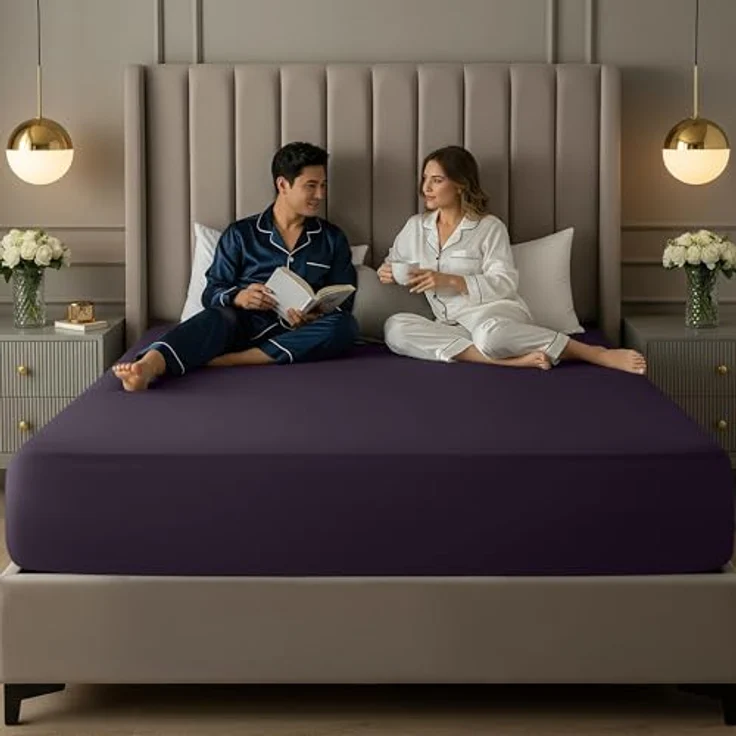 Utopia Bedding Spannbettlaken für King-Size-Bett, extra tiefes Spannbetttuch, passend für Matratzen bis zu 53,3 cm, schrumpft und lichtbeständig, pflegeleicht, nur 1 Spannbetttuch, tiefe Tasche – Bild 10