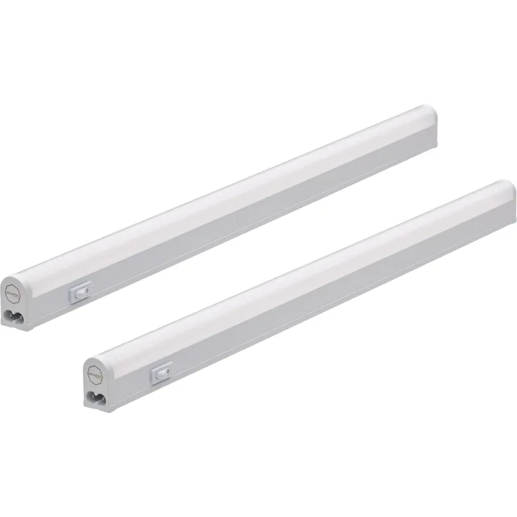 Oktaplex lighting LED Unterbauleuchte 2x Oktaplex RIGA Unterbauleuchte 9W 3000K, Ein-/Ausschalter, LED fest verbaut, Warmweiß