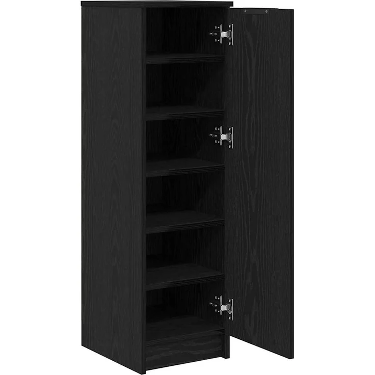vidaXL Schuhschrank mit Regal Schwarz Eichen-Optik 29,5 x 35 x 101 cm 862101 – Bild 4
